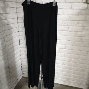 Picadilly Fashions Ladies Size XL Black Made in Canada Pull On Wide Legs Pants